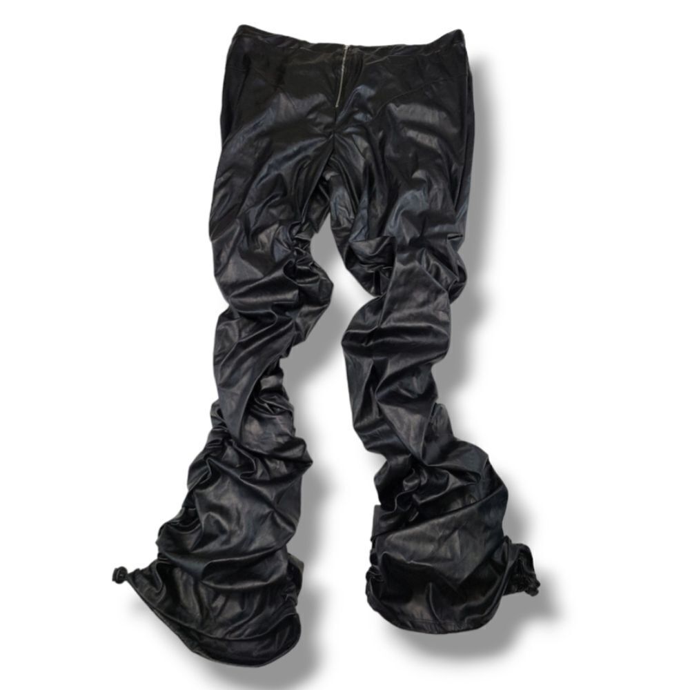 Fashion Nova Pants Size 3X 42" Waist Women's Plus Size Pants Faux Leather Ruched